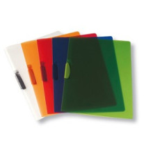 Cartellina con molla Clipper - 22x30 cm - trasparente arancio - Fellowes Cartellina con molla Clipper - 22x30 cm - trasparente arancio - Fellowes