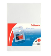 Cartelline a L - De Luxe - PPL - buccia - 22x30 cm - trasparente - Esselte - conf. 50 pezzi Cartelline a L - De Luxe - PPL - buccia - 22x30 cm - trasparente - Esselte - conf. 50 pezzi
