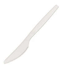 Coltello monouso in CPLA - 16 cm - bianco - Leone - conf. 50 pezzi Coltello monouso in CPLA - 16 cm - bianco - Leone - conf. 50 pezzi