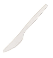 Coltello monouso in CPLA - 16 cm - bianco - Leone - conf. 50 pezzi Coltello monouso in CPLA - 16 cm - bianco - Leone - conf. 50 pezzi