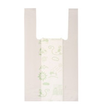 Shoppers Mini - 22 x 40 cm - mater-bi - bianco - scatola 500 pezzi