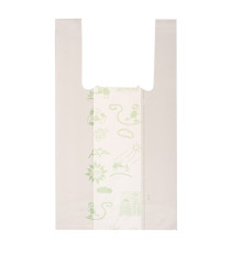 Shoppers Mini - 22 x 40 cm - mater-bi - bianco - scatola 500 pezzi Shoppers Mini - 22 x 40 cm - mater-bi - bianco - scatola 500 pezzi