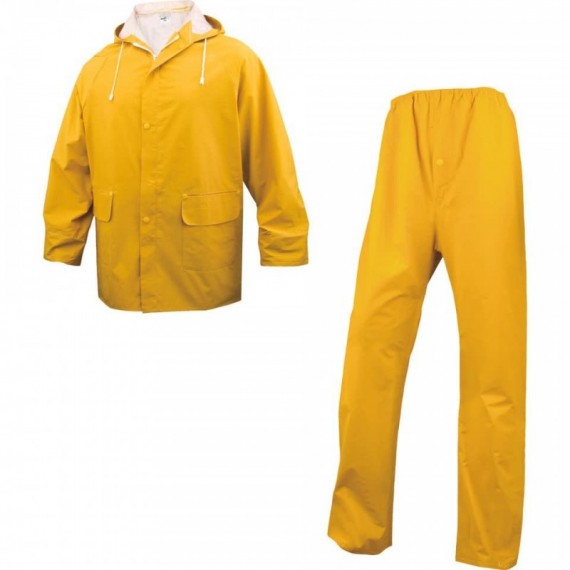 Completo giacca e pantalone da pioggia DELTA PLUS - cuciture saldate giallo - M - EN304JATM2