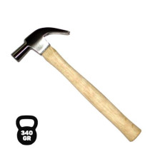 Martello da carpentiere Blim BL0309 con testa in acciaio forgiato da 340gr professionale - manico in legno Martello da carpentiere Blim BL0309 con testa in acciaio forgiato da 340gr professionale - manico in legno