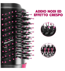 Spazzola asciugacapelli 3in1 S12 nera e rosa - asciuga, liscia e volumizza,3 regolazioni,teconologia a ioni,spazzola aria calda Spazzola asciugacapelli 3in1 S12 nera e rosa - asciuga, liscia e volumizza,3 regolazioni,teconologia a ioni,spazzola aria calda