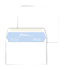 Busta Busta Silver Matic FSC  - senza finestra - gommata - 12 x 18 cm - 70 gr -  bianco - Pigna - conf. 500 pezzi