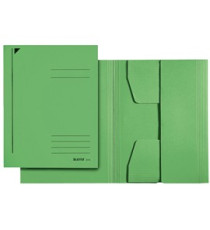 Cartellina 3 lembi - 430 gr - 24,3 x 34 cm - verde - Leitz