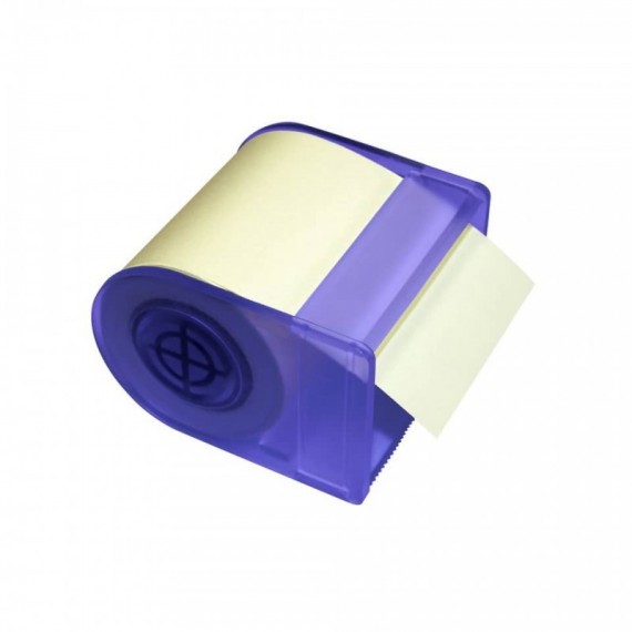 Dispenser comprensivo di roll adesivo Global notes - 60 mm x 10 m giallo/blu Q562401