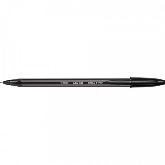 bic penna a sfera con cappuccio cristal® exact 0,7 mm nero 992603, nero
