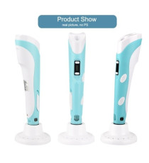 Penna 3D per disegni tridimensionali - Penna per stampa stereoscopica 3D pink + filamento PE12 con alimentatore - 3D PEN