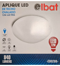 Plafoniera led 12W 840 lumen Elbat EB0288 - 6500K luce fredda bianca -luce da soffitto-applique diametro 23cm-oltre 30.000 ore Plafoniera led 12W 840 lumen Elbat EB0288 - 6500K luce fredda bianca -luce da soffitto-applique diametro 23cm-oltre 30.000 ore