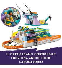 Lego Friends - Catamarano di salvataggio - Lego 41734 Barca Giocattolo con Figure di Animali e Sottomarino 717pz  Anni 7+ Lego Friends - Catamarano di salvataggio - Lego 41734 Barca Giocattolo con Figure di Animali e Sottomarino 717pz  Anni 7+