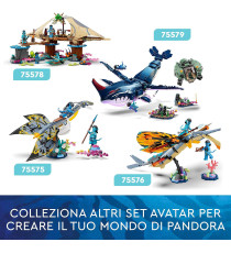 Lego Avatar - La casa corallina di Metkayina - Lego 75578 INTROVABILE Canoa e Minifigure di Neytiri e Tonowari 528pz Anni 9+ Lego Avatar - La casa corallina di Metkayina - Lego 75578 INTROVABILE Canoa e Minifigure di Neytiri e Tonowari 528pz Anni 9+