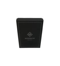 Porta tessere Mondraghi ELEGANCE CUT BLUE,mini wallet in pelle con protezione RFID,fino a 9 tessere + banconote Made in Italy