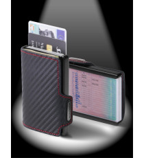 Porta tessere Mondraghi RACING CARBON,mini wallet in pelle con protezione RFID,fino a 9 tessere + banconote Made in Italy Porta tessere Mondraghi RACING CARBON,mini wallet in pelle con protezione RFID,fino a 9 tessere + banconote Made in Italy