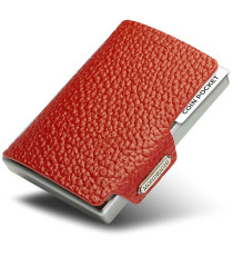 Porta tessere Mondraghi ONE PLUS RED con portamonete,mini wallet in pelle con protezione RFID,fino a 9 cards + banconote Porta tessere Mondraghi ONE PLUS RED con portamonete,mini wallet in pelle con protezione RFID,fino a 9 cards + banconote