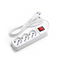 MULTIPRESA CIABATTA ELETTRICA SCHUKO 3 POSTI CON INTERRUTTORE GENERALE CAVO DA 1,5 METRI SPINA 16A 250V 3680W PROTEZIONE BAMBINI MULTIPRESA CIABATTA ELETTRICA SCHUKO 3 POSTI CON INTERRUTTORE GENERALE CAVO DA 1,5 METRI SPINA 16A 250V 3680W PROTEZIONE BAMBINI