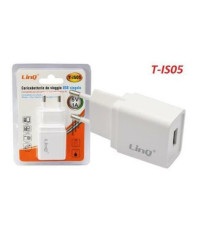 Caricatore da muro USB-A Linq T-IS05 - 1 porta Usb TYPE-A da 1A 5V bianco - ricarica rapida - caricabatteria con protezione