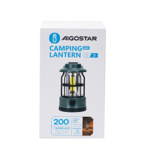 Lanterna da campeggio 311193 lampada dimmerabile con manopola e batterie ricaricabile,luce calda,200 lumen D101xH175mm Lanterna da campeggio 311193 lampada dimmerabile con manopola e batterie ricaricabile,luce calda,200 lumen D101xH175mm