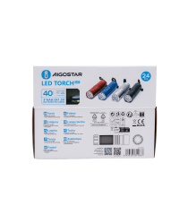 Torcia led 311667 a batteria 3AAA,luce fredda,40 lumen illumina fino a 40mt misura D90xH25 mm disponibile in 4 colori