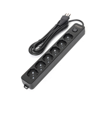 Multipresa ciabatta elettrica 6 prese nera con interruttore cavo 3 metri Spina 16A 250V 2P+E Presa 16A 250V 6 WAY P40 Aigostar Multipresa ciabatta elettrica 6 prese nera con interruttore cavo 3 metri Spina 16A 250V 2P+E Presa 16A 250V 6 WAY P40 Aigostar