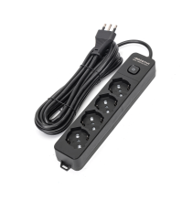 Multipresa ciabatta elettrica 4 prese nera con interruttore cavo 5 metri Spina 16A 250V 2P+E Presa 16A 250V 4 WAY P40 Aigostar Multipresa ciabatta elettrica 4 prese nera con interruttore cavo 5 metri Spina 16A 250V 2P+E Presa 16A 250V 4 WAY P40 Aigostar
