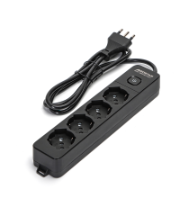 Multipresa ciabatta elettrica 4 prese nera con interruttore cavo 1,5 metri Spina 16A 250V 2P+E Presa 16A 250V 4 WAY P40 Aigostar Multipresa ciabatta elettrica 4 prese nera con interruttore cavo 1,5 metri Spina 16A 250V 2P+E Presa 16A 250V 4 WAY P40 Aigostar