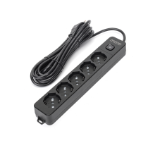 Multipresa ciabatta elettrica 5 prese nera con interruttore cavo 5 metri Spina 16A 250V 2P+E Presa 16A 250V 5 WAY P40 Aigostar Multipresa ciabatta elettrica 5 prese nera con interruttore cavo 5 metri Spina 16A 250V 2P+E Presa 16A 250V 5 WAY P40 Aigostar