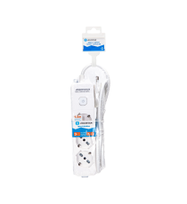 Multipresa ciabatta elettrica 3 prese bianco-grigio con interruttore cavo 1,5 metri Spina 16A 250V 2P+E Presa 16A 250V 3 WAY P40 Multipresa ciabatta elettrica 3 prese bianco-grigio con interruttore cavo 1,5 metri Spina 16A 250V 2P+E Presa 16A 250V 3 WAY P40