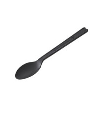 Cucchiaino monouso in CPLA - 12,5 cm - nero - Leone - conf. 50 pezzi Cucchiaino monouso in CPLA - 12,5 cm - nero - Leone - conf. 50 pezzi