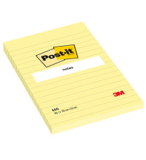 Blocco foglietti - 660 - a righe - 102 x 152 mm - giallo Canary™ - 100 fogli - Post it® Blocco foglietti - 660 - a righe - 102 x 152 mm - giallo Canary™ - 100 fogli - Post it®