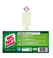 Tavoletta Profumoso Mountain Fresh - WC Net - 4 gabbiette da 34 gr Tavoletta Profumoso Mountain Fresh - WC Net - 4 gabbiette da 34 gr