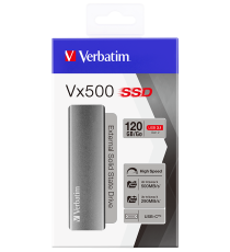 Hard Disk esterno portatile SSD mini Verbatim VX500 47441 120gb USB 3.2 GEN 2 trasferimento fino a 500 MB/sec - peso solo 29gr Hard Disk esterno portatile SSD mini Verbatim VX500 47441 120gb USB 3.2 GEN 2 trasferimento fino a 500 MB/sec - peso solo 29gr