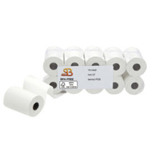Rotolo per POS e carte di credito - 57 mm x 30 m - diametro esterno 50 mm - anima 12 mm - 55 gr - carta termica BPA free Rotolo per POS e carte di credito - 57 mm x 30 m - diametro esterno 50 mm - anima 12 mm - 55 gr - carta termica BPA free