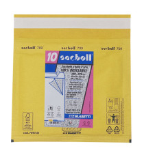 Busta imbottita Sacboll - CD (20 x 22 cm) - carta - avana - Blasetti - conf. 10 pezzi Busta imbottita Sacboll - CD (20 x 22 cm) - carta - avana - Blasetti - conf. 10 pezzi