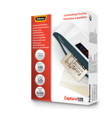 Pouches Capture125 - A5 - 154x216 mm - 2x125 micron - Fellowes - scatola 100 pezzi Pouches Capture125 - A5 - 154x216 mm - 2x125 micron - Fellowes - scatola 100 pezzi