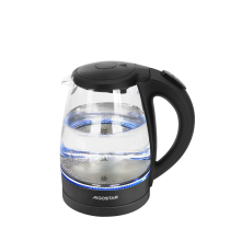 Bollitore elettrico in vetro nero capacità 1,7 litri 1850-2200W - spegnimento automatico a bollitura - Con luce blu integrata Bollitore elettrico in vetro nero capacità 1,7 litri 1850-2200W - spegnimento automatico a bollitura - Con luce blu integrata