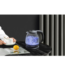 BOLLITORE ELETTRICO IN VETRO NERO - 2200W  - CAPACITA' 1,7 LITRI - SPEGNIMENTO AUTOMATICO A BOLLITURA BOLLITORE ELETTRICO IN VETRO NERO - 2200W  - CAPACITA' 1,7 LITRI - SPEGNIMENTO AUTOMATICO A BOLLITURA