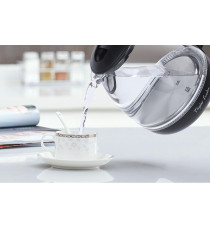 BOLLITORE ELETTRICO IN VETRO NERO - 2200W  - CAPACITA' 1,7 LITRI - SPEGNIMENTO AUTOMATICO A BOLLITURA BOLLITORE ELETTRICO IN VETRO NERO - 2200W  - CAPACITA' 1,7 LITRI - SPEGNIMENTO AUTOMATICO A BOLLITURA