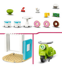 Lego Friends - Negozio di ciambelle - Lego 41723 -RARO- Mini Bamboline Liann e Leo e Scooter 63pz  Anni 4+ Lego Friends - Negozio di ciambelle - Lego 41723 -RARO- Mini Bamboline Liann e Leo e Scooter 63pz  Anni 4+