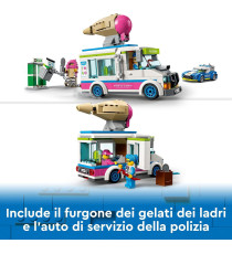 Lego City - Il furgone dei gelati e l’inseguimento della polizia - Lego 60314 -RARO-  317pz Anni 5+ Lego City - Il furgone dei gelati e l’inseguimento della polizia - Lego 60314 -RARO-  317pz Anni 5+