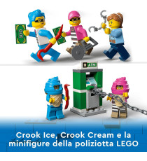 Lego City - Il furgone dei gelati e l’inseguimento della polizia - Lego 60314 -RARO-  317pz Anni 5+ Lego City - Il furgone dei gelati e l’inseguimento della polizia - Lego 60314 -RARO-  317pz Anni 5+