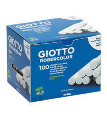 Gessetti Robercolor - lunghezza 80mm con diametro 10mm - bianco - Giotto - Scatola 100 gessetti tondi Gessetti Robercolor - lunghezza 80mm con diametro 10mm - bianco - Giotto - Scatola 100 gessetti tondi