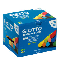 Gessetti Robercolor - lunghezza 80mm con diametro 10mm - colorati - Giotto - Scatola 100 gessetti tondi Gessetti Robercolor - lunghezza 80mm con diametro 10mm - colorati - Giotto - Scatola 100 gessetti tondi