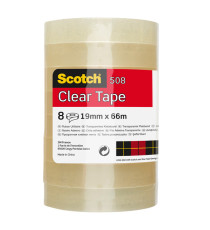 Nastro adesivo 508 - 1,9 cm x 66 m - trasparente - Scotch - torre 8 rotoli Nastro adesivo 508 - 1,9 cm x 66 m - trasparente - Scotch - torre 8 rotoli