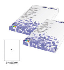 Etichette adesive - in carta - permanenti - 210 x 297 mm - 1 et/fg - 100 fogli - bianco - Starline Etichette adesive - in carta - permanenti - 210 x 297 mm - 1 et/fg - 100 fogli - bianco - Starline