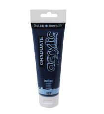 Colore acrilico fine Graduate - 120 ml - indigo - Daler Rowney Colore acrilico fine Graduate - 120 ml - indigo - Daler Rowney