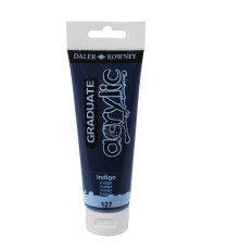 Colore acrilico fine Graduate - 120 ml - indigo - Daler Rowney Colore acrilico fine Graduate - 120 ml - indigo - Daler Rowney