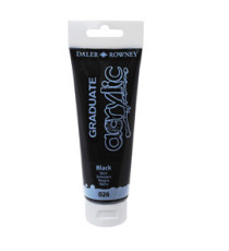Colore acrilico fine Graduate - 120 ml - nero - Daler Rowney Colore acrilico fine Graduate - 120 ml - nero - Daler Rowney