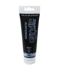 Colore acrilico fine Graduate - 120 ml - nero - Daler Rowney Colore acrilico fine Graduate - 120 ml - nero - Daler Rowney